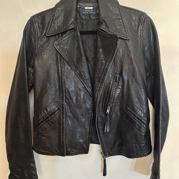 Polo Ralph Lauren Designer Leather Jacket - Picture 1 of 2
